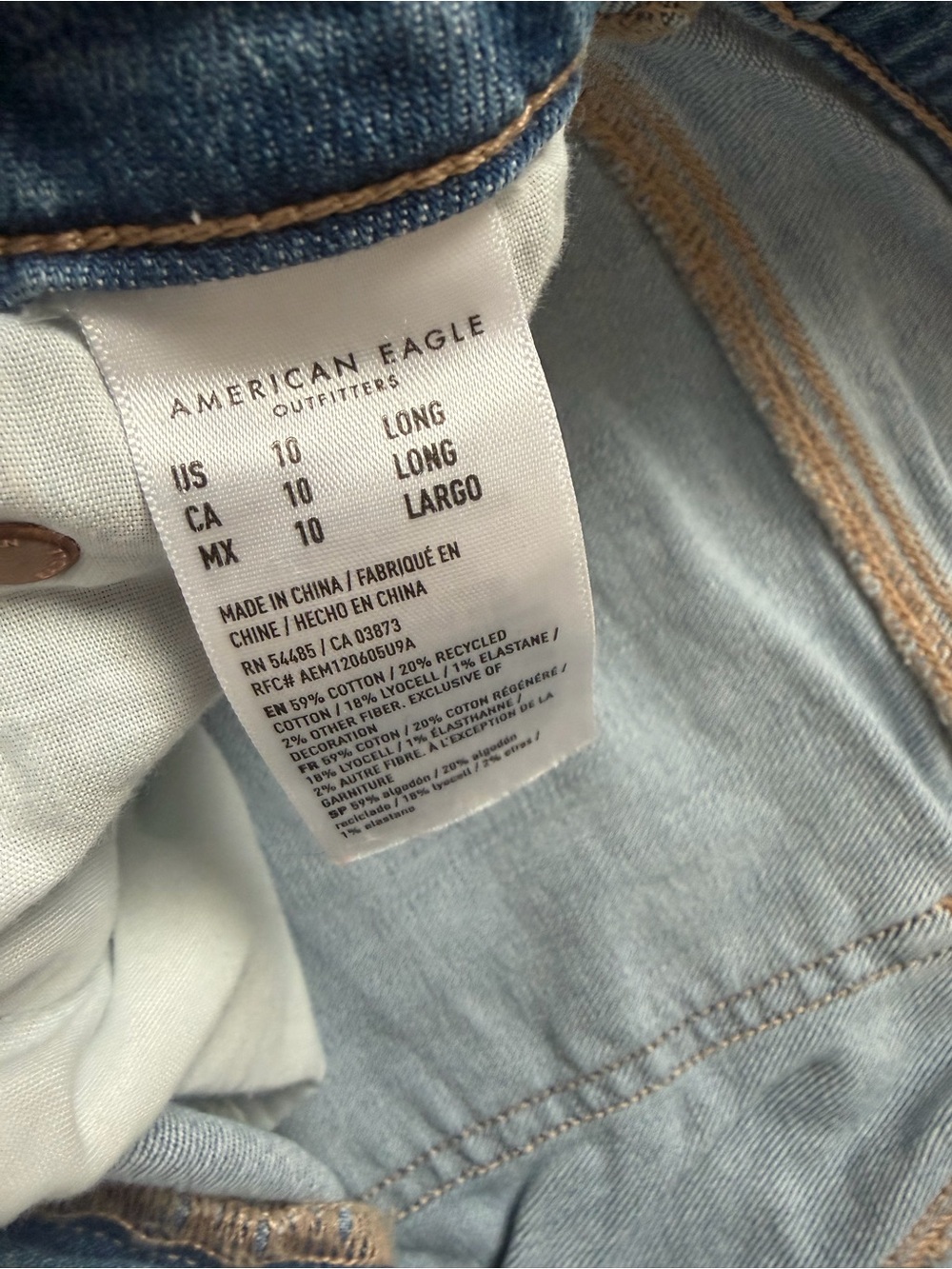 American Eagle Super High Rise Baggy Wide Leg Jeans EUC - Picture 6 of 6